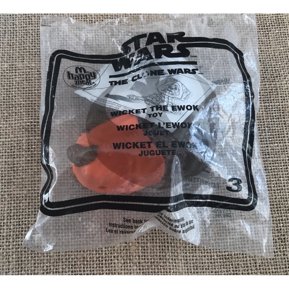 New Star Wars The Clone Wars 2008 McDonalds Happy Meal Toy Wicket the Ewok